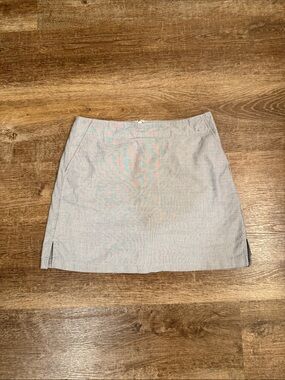 Lady Hagen Light Gray Mini Skirt with Side Slits